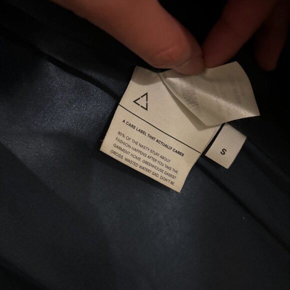 Reformation Black/Navy Suede coat - Picture 8 of 8